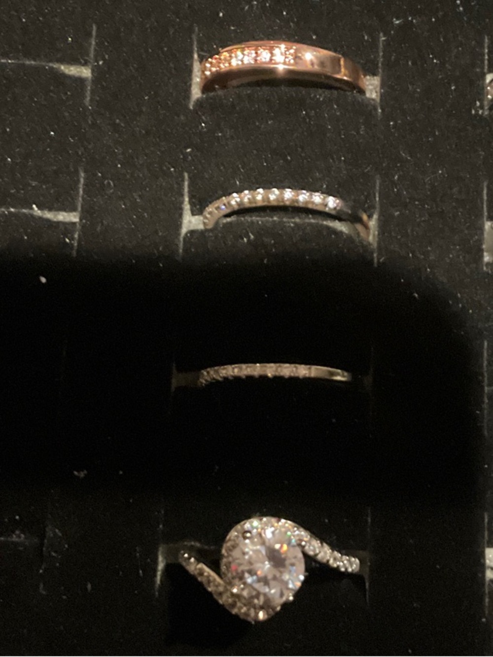 Silver Cubic Zirconia Halo Engagement Ring - Silver